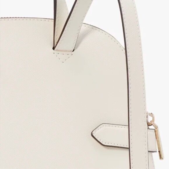 S Kate Spade Staci Dome Backpack Ivory White Leather Bag KG021 NWT Meringue $359 main image 4